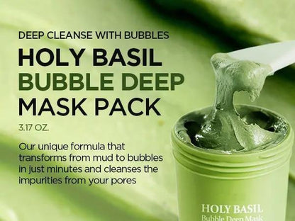 BasilGlow Sparkling Bubble Mask