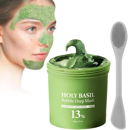 BasilGlow Sparkling Bubble Mask